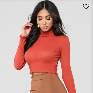 fashion nova cropped turtle neck NTW
